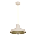 Ljuskrona med textilsladd CLASS 1xE27/15W/230V beige