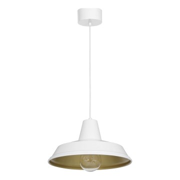 Ljuskrona med textilsladd CLASS 1xE27/15W/230V vit