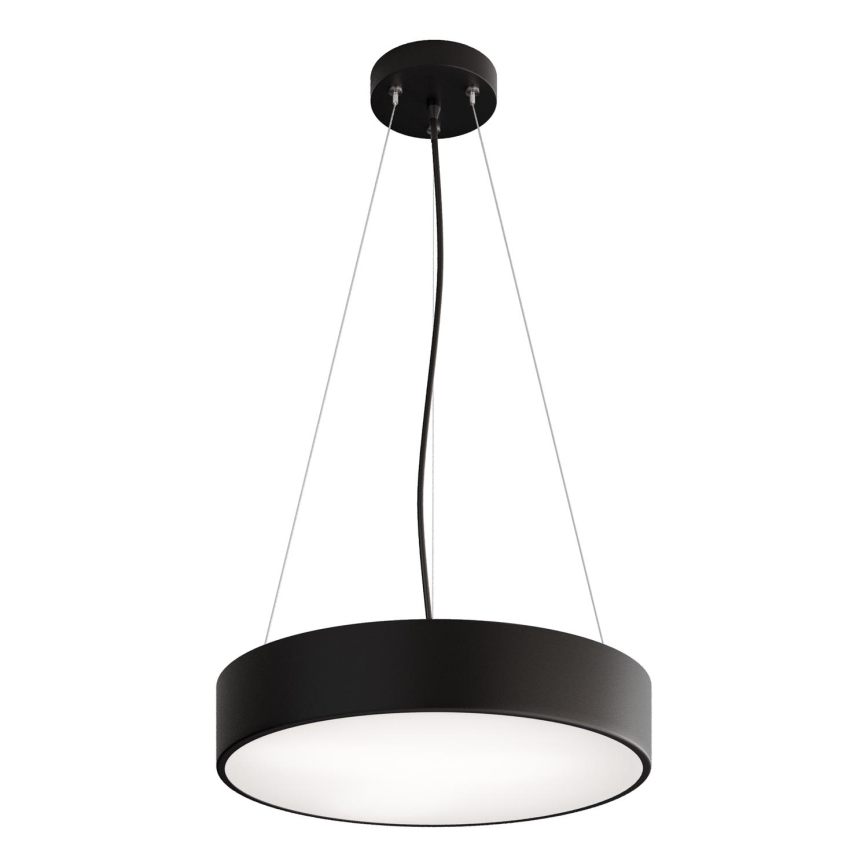 Ljuskrona med textilsladd CLEO 3xE27/24W/230V diameter 40 cm svart