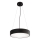 Ljuskrona med textilsladd CLEO 3xE27/24W/230V diameter 40 cm svart