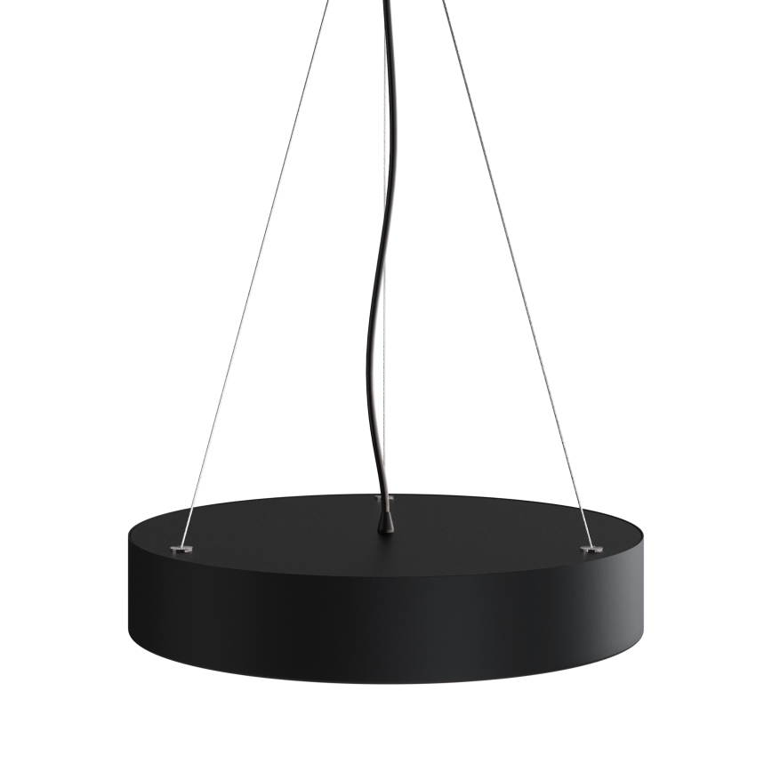 Ljuskrona med textilsladd CLEO 3xE27/24W/230V diameter 40 cm svart