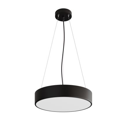 Ljuskrona med textilsladd CLEO 3xE27/24W/230V diameter 40 cm svart