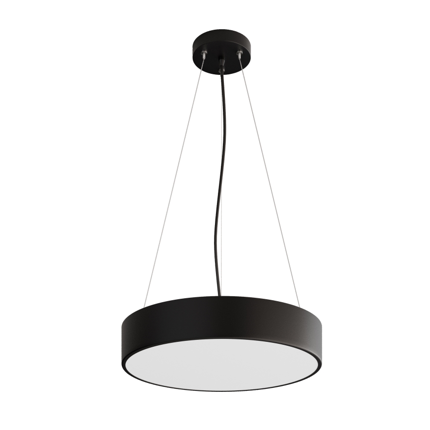 Ljuskrona med textilsladd CLEO 3xE27/24W/230V diameter 40 cm svart
