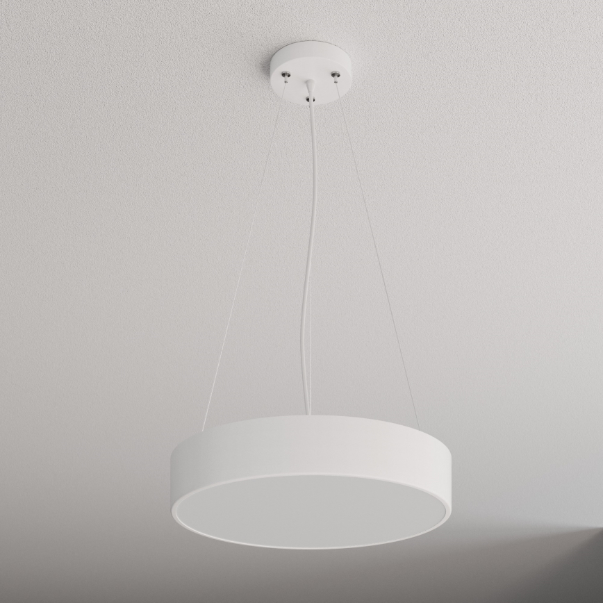 Ljuskrona med textilsladd CLEO 3xE27/24W/230V diameter 40 cm vit