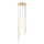 Ljuskrona med textilsladd COLLET 5xG9/40W/230V diameter 30 cm guld