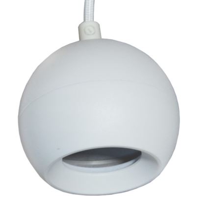 Ljuskrona med textilsladd COLM 3xGU10/30W/230V vit