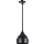 Ljuskrona med textilsladd COMO 1xE27/60W/230V diameter 17 cm svart