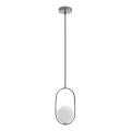 Ljuskrona med textilsladd CORDEL 1xG9/28W/230V skinande krom