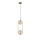 Ljuskrona med textilsladd CORDEL 2xG9/28W/230V mässing/rökig beige