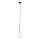 Ljuskrona med textilsladd DAISY 1xG9/12W/230V diameter 14 cm skinande krom/svart/vit