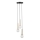 Ljuskrona med textilsladd DAISY 3xG9/12W/230V diameter 27 cm guld/svart/vit