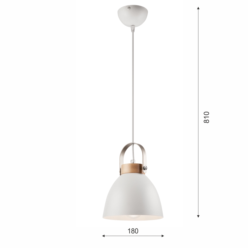Ljuskrona med textilsladd DANIELLE 1xE27/60W/230V bok