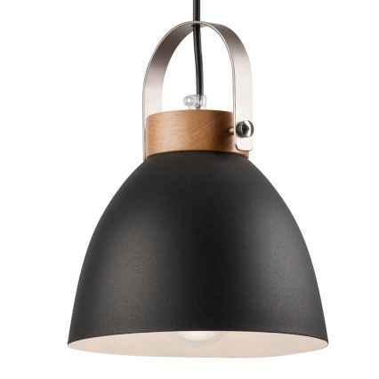 Ljuskrona med textilsladd DANIELLE 2xE27/60W/230V bok - FSC certifierade