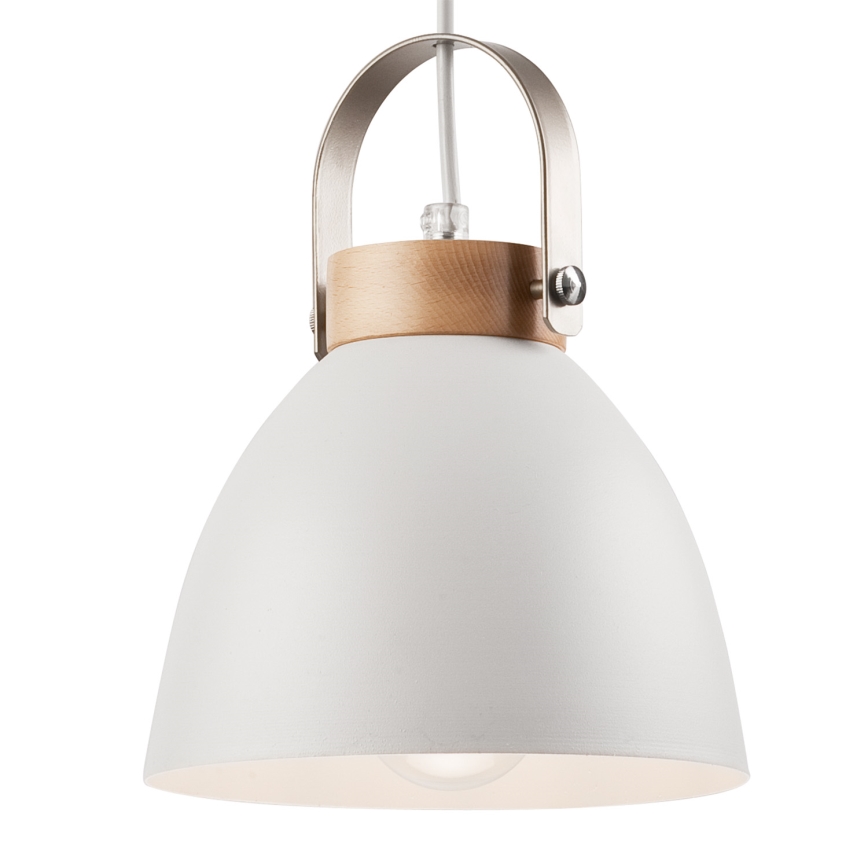 Ljuskrona med textilsladd DANIELLE 2xE27/60W/230V bok - FSC certifierade
