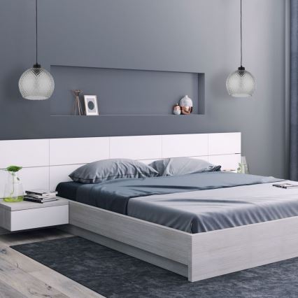 Ljuskrona med textilsladd DEVON 1xE27/15W/230V