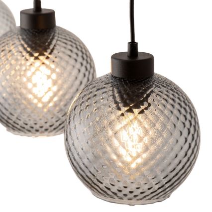 Ljuskrona med textilsladd DEVON 3xE27/15W/230V