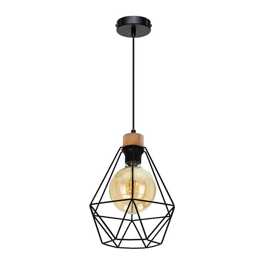 Ljuskrona med textilsladd DIAMENT 1xE27/60W/230V ek – FSC certifierade