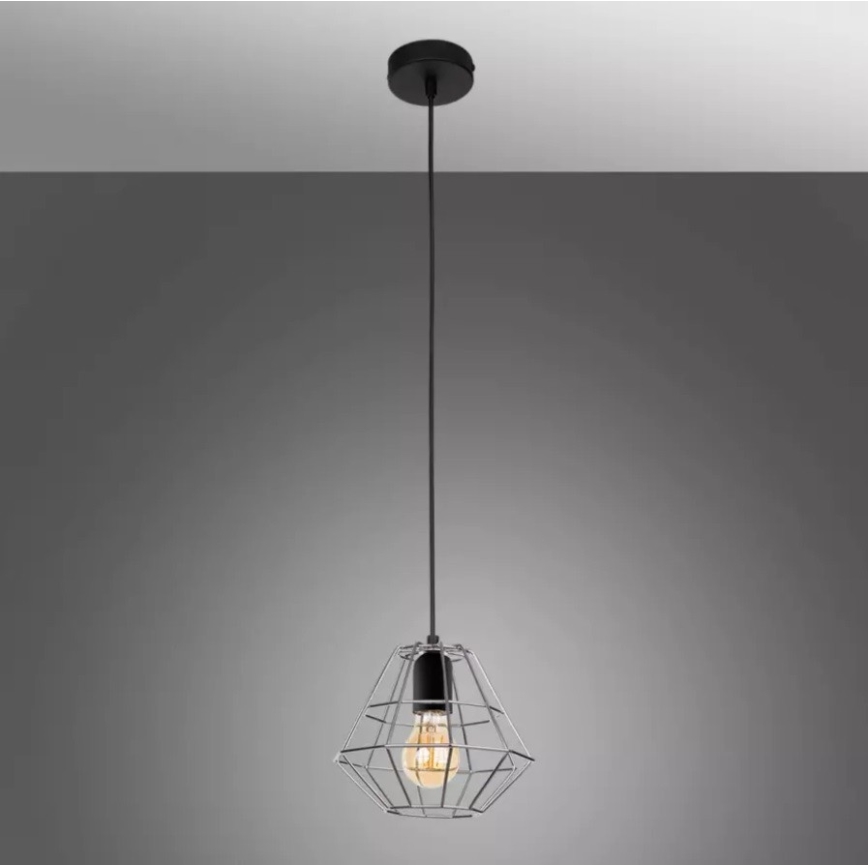 Ljuskrona med textilsladd DIAMOND 1xE27/60W/230V