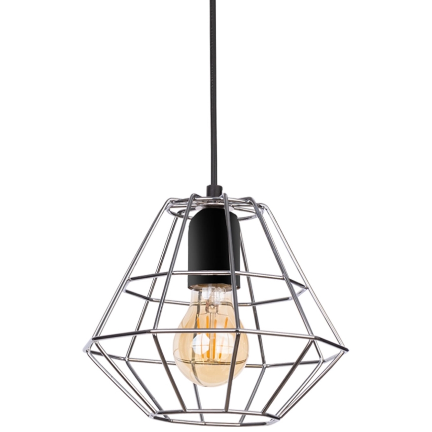 Ljuskrona med textilsladd DIAMOND 1xE27/60W/230V