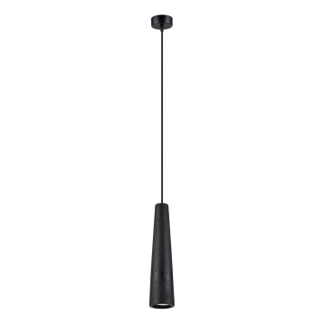 Ljuskrona med textilsladd ELECTRA 1xGU10/10W/230V betong/svart