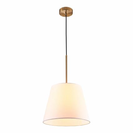 Ljuskrona med textilsladd ELENA 1xE27/20W/230V vit