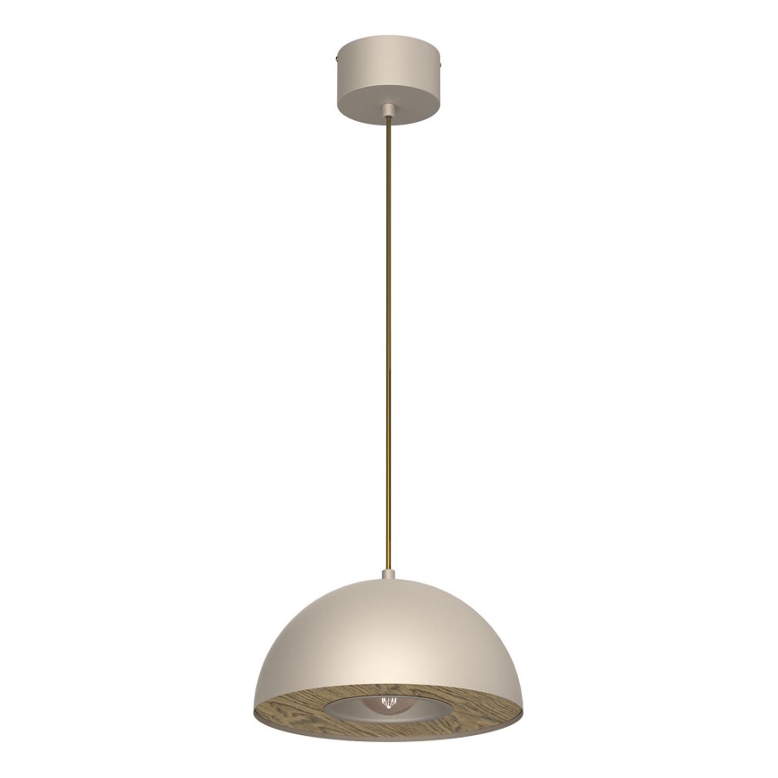 Ljuskrona med textilsladd ELGUND 1xE27/15W/230V diameter 28,5 cm beige