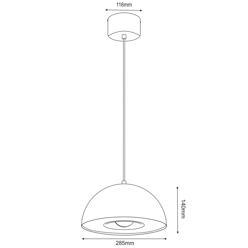 Ljuskrona med textilsladd ELGUND 1xE27/15W/230V diameter 28,5 cm beige