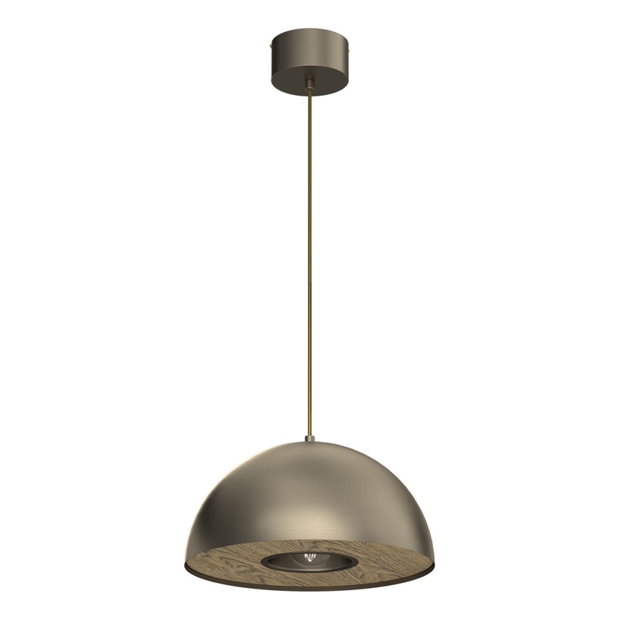 Ljuskrona med textilsladd ELGUND 1xE27/15W/230V diameter 35 cm mässing