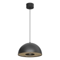 Ljuskrona med textilsladd ELGUND 1xE27/15W/230V diameter 35 cm svart