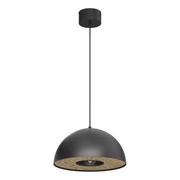 Ljuskrona med textilsladd ELGUND 1xE27/15W/230V diameter 35 cm svart