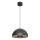 Ljuskrona med textilsladd ELGUND 1xE27/15W/230V diameter 35 cm svart