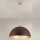 Ljuskrona med textilsladd ELIANO 1xE27/60W/230V diameter 50 cm brun/guld
