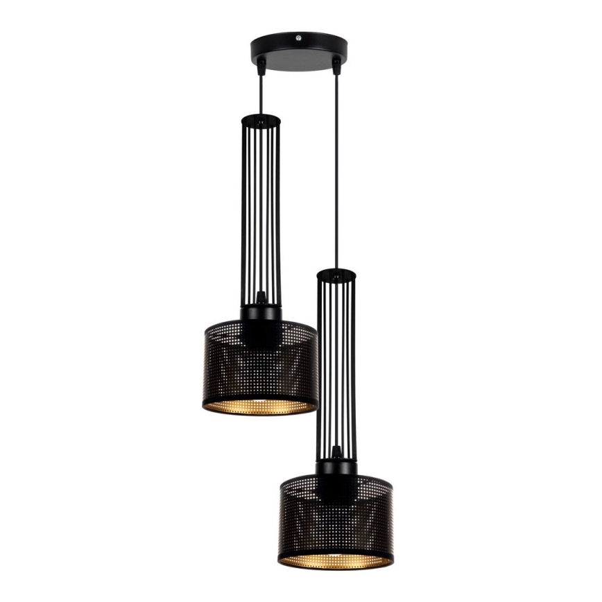 Ljuskrona med textilsladd ELIS 2xE27/60W/230V diameter 30 cm