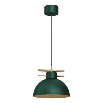 Ljuskrona med textilsladd ESTATE 1xE27/15W/230V grön