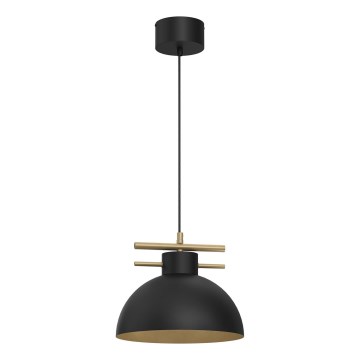 Ljuskrona med textilsladd ESTATE 1xE27/15W/230V svart