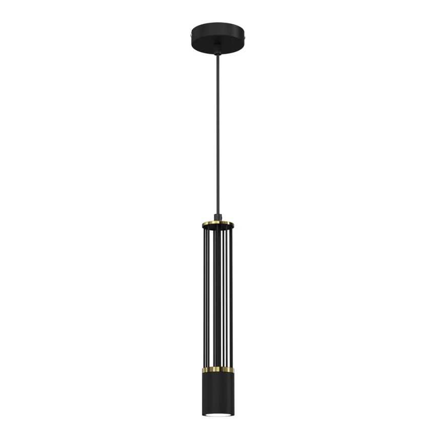 Ljuskrona med textilsladd ESTILO 1xGU10/40W/230V svart
