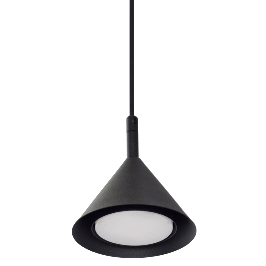 Ljuskrona med textilsladd ETNA 3xGX53/10W/230V svart