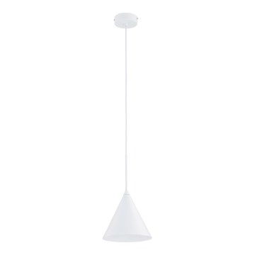 Ljuskrona med textilsladd FABO 1xE27/15W/230V vit