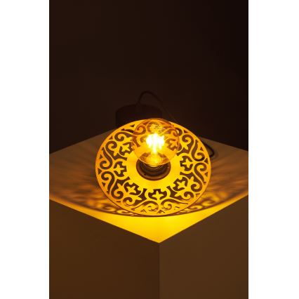 Ljuskrona med textilsladd FALCO 1xE27/60W/230V diameter 20 cm beige