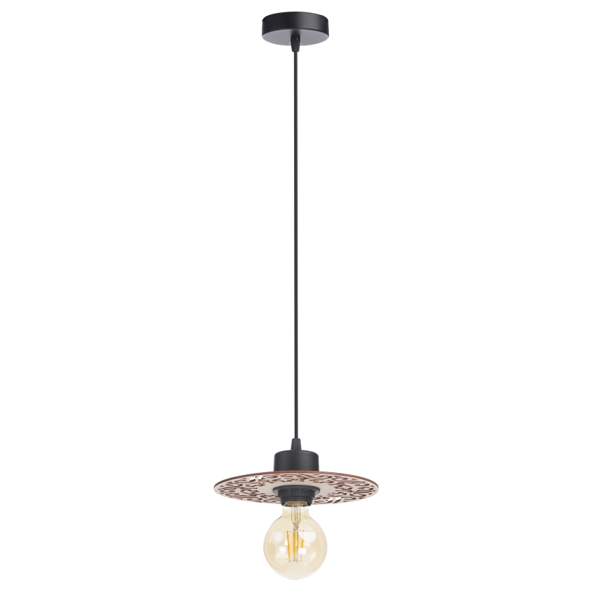 Ljuskrona med textilsladd FALCO 1xE27/60W/230V diameter 20 cm beige