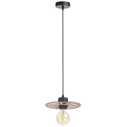Ljuskrona med textilsladd FALCO 1xE27/60W/230V diameter 20 cm beige