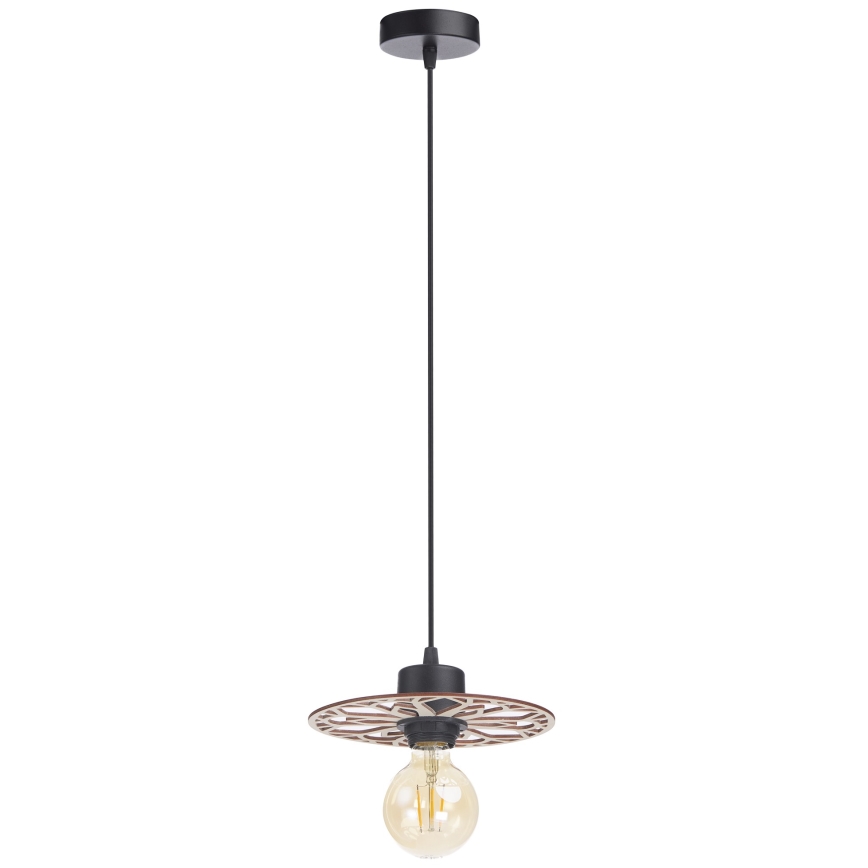 Ljuskrona med textilsladd FALCO 1xE27/60W/230V diameter 20 cm beige