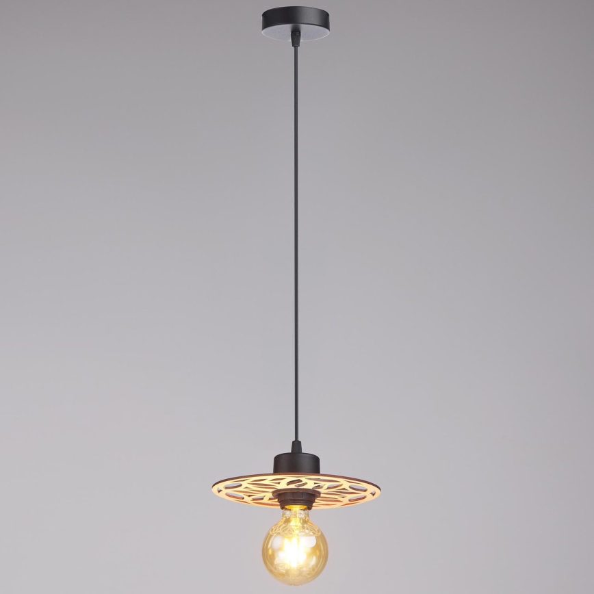 Ljuskrona med textilsladd FALCO 1xE27/60W/230V diameter 20 cm beige