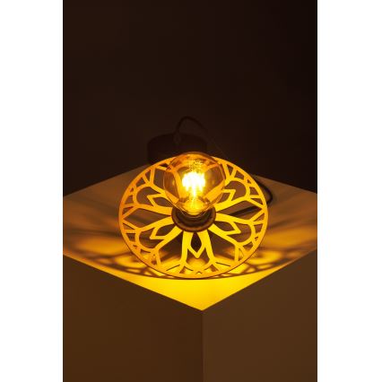 Ljuskrona med textilsladd FALCO 1xE27/60W/230V diameter 20 cm beige