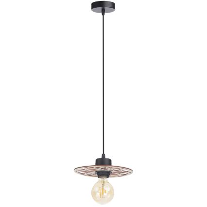Ljuskrona med textilsladd FALCO 1xE27/60W/230V diameter 20 cm beige