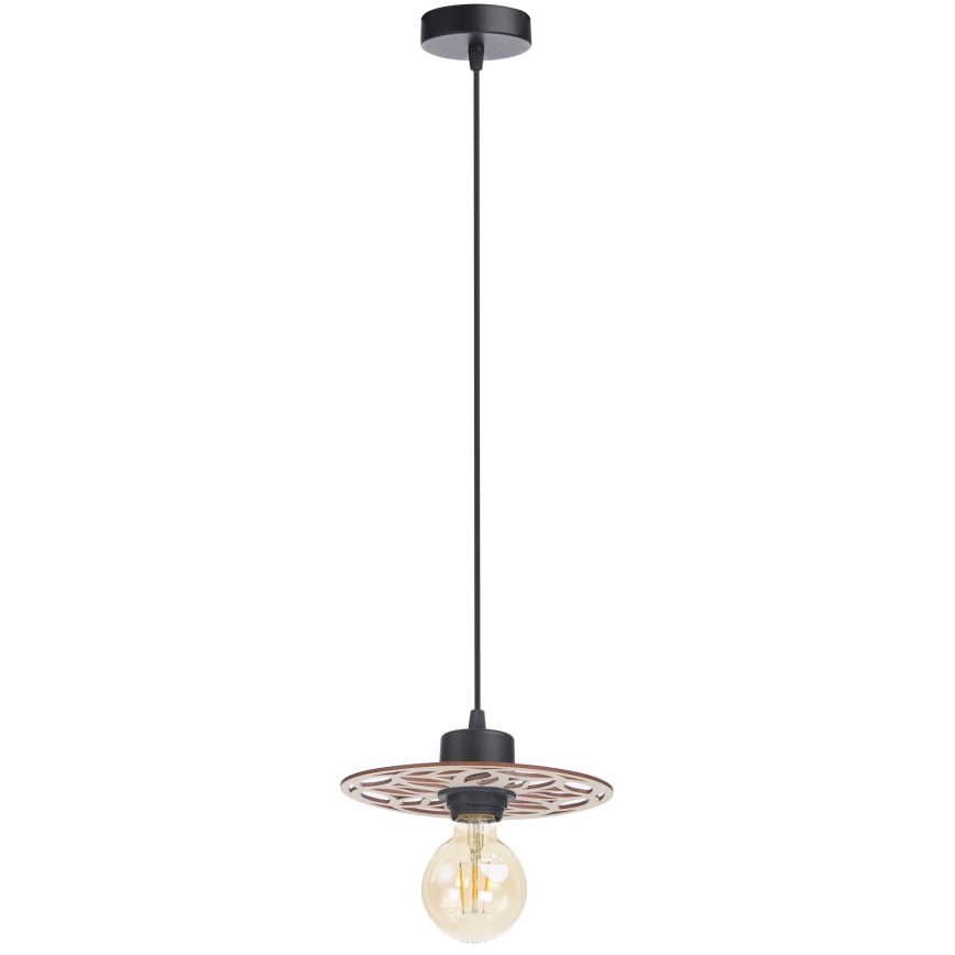 Ljuskrona med textilsladd FALCO 1xE27/60W/230V diameter 20 cm beige