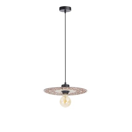 Ljuskrona med textilsladd FALCO 1xE27/60W/230V diameter 30 cm beige