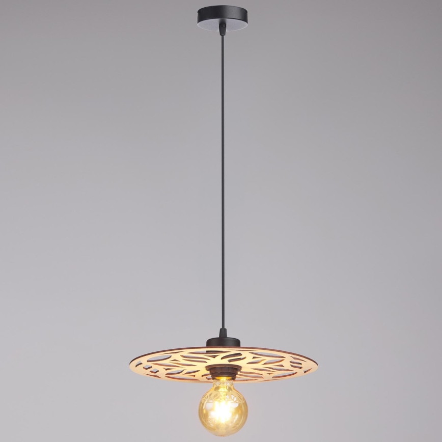 Ljuskrona med textilsladd FALCO 1xE27/60W/230V diameter 30 cm beige