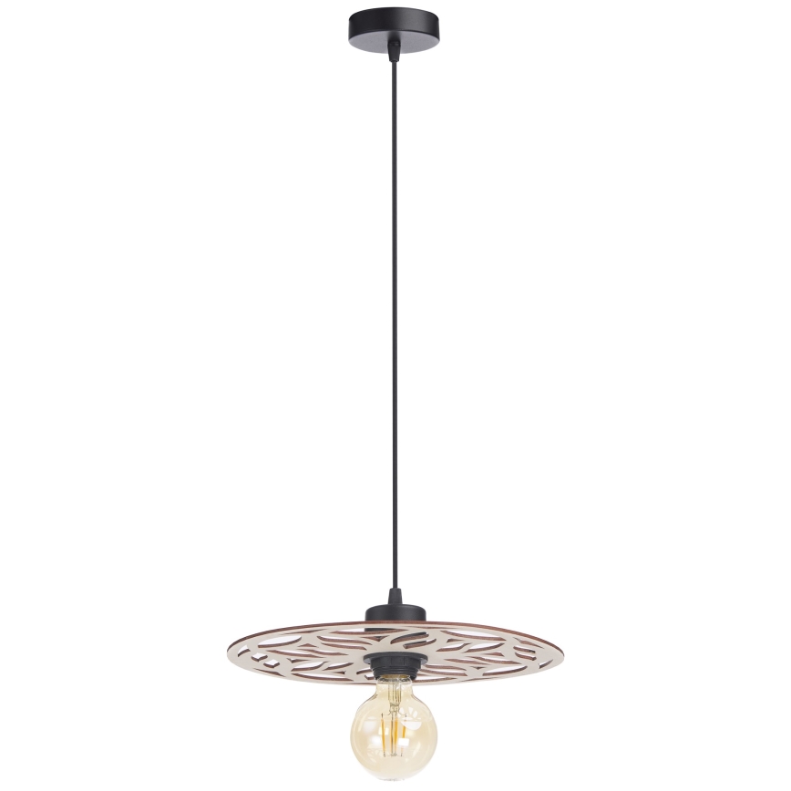 Ljuskrona med textilsladd FALCO 1xE27/60W/230V diameter 30 cm beige