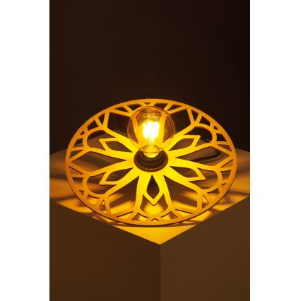 Ljuskrona med textilsladd FALCO 1xE27/60W/230V diameter 30 cm beige